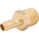 Espigão Fixo Macho Para Mangueira 1-4 Rosca 1-4 Npt Latão