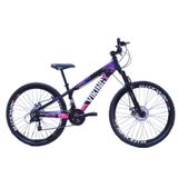 Bicicleta Viking X Tuff 25/30 26 Freio A Disco 21 Velocidades Cambios Importados Preto Rosa