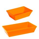 Conjunto De Travessa Stillo 2l + 5l 2 Peças Laranja Em Polipropileno Linha Tropical Vem