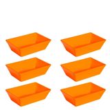 Conjunto De Travessa Stillo 2l 6 Peças Laranja Em Polipropileno Linha Tropical Vem