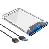 Case Hd Externo 2.5 E Sata Ssd Usb 3.0 Transparente Exbom