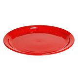 Prato Elegance Raso Redondo 25cm Vermelho Em Polipropileno Linha Tropical Vem