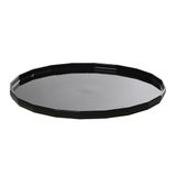 Bandeja Elegance Redonda Aro 30 Preta Em Policarbonato Linha Profissional Cook Vem