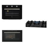 Conjunto Forno 50l 127v , Micro-ondas 25l 127v , Cooktop 5b Tc  Linha Infinity Preto