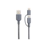 Cabo Micro Usb E Lightning 2 Em 1 Premium Cinza - Sony