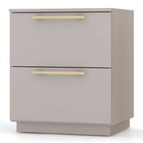 Mesa De Cabeceira 2 Gavetas 50cm Dubai Alasca - Vila Rica