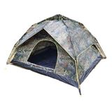 Barraca Camping Camuflada 3/4 Pessoas Auto-armável Pop Up