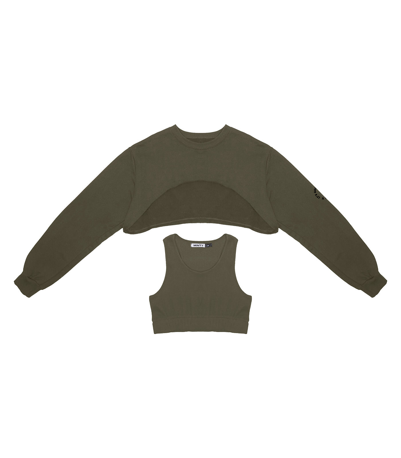 Conjunto Juvenil Feminino Blusão Com Top Minty Verde 14