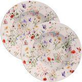 Jogo Pratos Sobremesa Lanche 12 Pessoas 12pçs Ana Clara 21cm