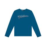 Camiseta Manga Longa Juvenil Em Meia Malha Minty Azul 12