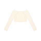 Blusa Juvenil Feminina Manga Longa Canelada Minty Bege 16