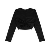 Blusa Juvenil Feminina Manga Longa Minty Preto 18