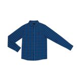 Camisa Masculina Manga Longa Xadrez Diametro Azul M
