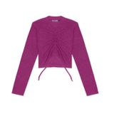 Blusa Feminina Manga Longa Ribana Canelada Minty Roxo 18
