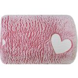 Manta Solteiro Brilha No Escuro New 150x220cm Rosa Coração