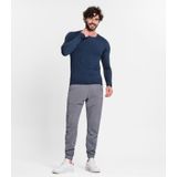 Calça Masculina Em Moletom Listrinha Diametro Azul Gg