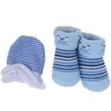 Kit Luva E Meia Para Bebê Azul Claro