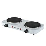 Fogão Portátil De Mesa Eletrico 2 Boca Ad-s201 2000w 220v Branco Best