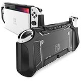 Capa Protetora Mumba Dockable P/ Nintendo Switch Oled 2021 Série Blade Tpu Grip Compatível Com Joy-con Controller (1-preto) &amp; Switch Oled