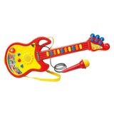 Guitarra Com Microfone Vermelha Dmt5379 Dm Toys