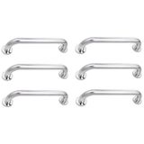 Alça De Apoio 30cm Barra Inox Kit 6 Unidades Idoso Cadeirante Deficiente Banheiro Corrimao Segurança