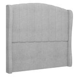 Cabeceira Casal King Cama Box 195cm Glenda I02 Bouclê Cinza - Mpozenato