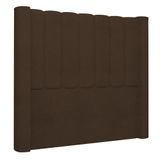 Cabeceira Casal King Cama Box 195cm Claire I02 Bouclê Marrom - Mpozenato