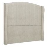 Cabeceira Casal King Cama Box 195cm Glenda I02 Bouclê Bege - Mpozenato