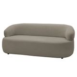 Sofá 3 Lugares Living Orgânico Sala De Estar 170cm Conka F05 Bouclê Marrom - Mpozenato