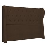 Cabeceira Casal Cama Box 140cm Malva I02 Bouclê Marrom - Mpozenato
