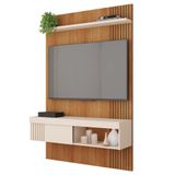 Painel Para Tv 45 Pol Com Bancada Suspensa 120cm Jade Freijó/off White - Caemmun