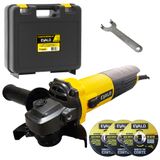 Esmerilhadeira Angular 4.1/2 Pol 850w 115mm Ev850 Evald + Kit 3 Discos E Maleta-110v