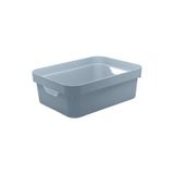 Caixa Organizadora Cube Média 10,5l Plástico Com Alças Azul