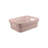 Caixa Organizadora Cube 10,5l Plástico Com Alças Rosa Duna