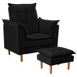 Poltrona Decorativa Sala De Estar Quarto Leitura Azera Suede