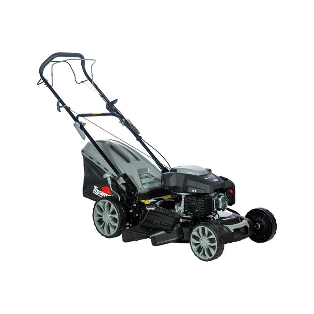 Cortador De Grama Gasolina Toyama 4t 7.5hp Partida Manual 56cm De Corte Roda Alta E Saida Lateral