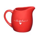 Leiteira De Porcelana Lamour Vermelho 245ml Hauskraft