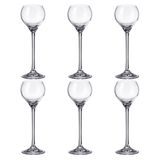 Conjunto Com 6 Taças Para Licor Carduelis 80ml Bohemia Crystalite