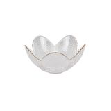 Bowl De Cristal Martelado Com Borda Dourada Taj Flor 12 X 6,3cm We Make