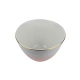 Tigela Gaia Rosa Com Borda Dourada 14x9cm We Make