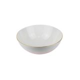Tigela Gaia Rosa Com Borda Dourada 17,5x7,5cm We Make