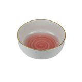 Tigela Gaia Rosa Com Borda Dourada 11,5x4,8cm We Make
