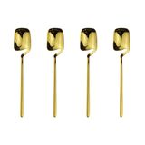 Jogo Colheres Sobremesa Dourado Com 4 We Make
