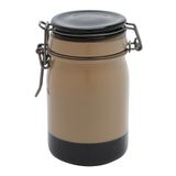 Pote De Vidro Pequeno Solid Dual Colors Preto E Caramelo Urban