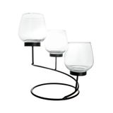 Candelabro Com Suporte De Metal Preto E Copos Verito