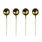 Jogo Colheres Slim Prata E Dourado Com 4 Peças We Make