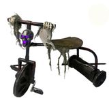 Triciclo Caveira Com Movimento Som Luz Halloween 75cm