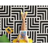 Tapete 150x200cm Black White Tapetes São Carlos Geometric