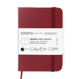 Caderneta Clássica Sem Pauta 9x13cm Vermelho Quente Cicero
