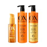 Kit Shampoo 500ml+condicionador 500ml+oleo Capilar Nutritivo 120ml Ox Vita Glow